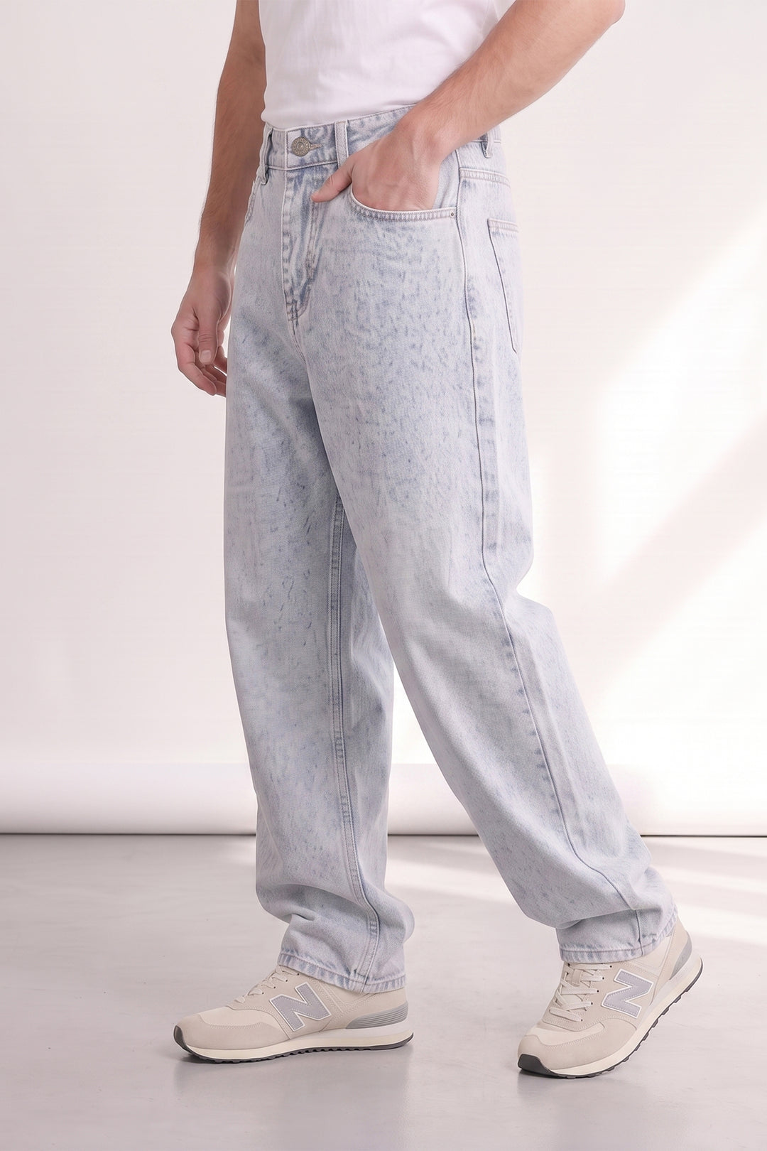 Light Blue Utility 6 Pocket Cargo Pants