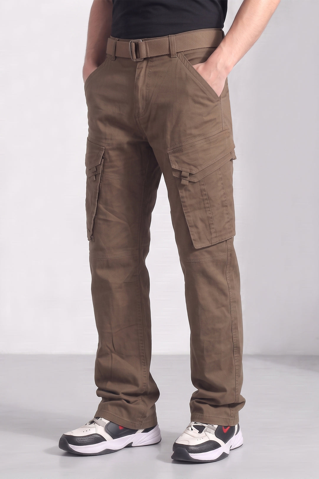 Brown Cotton 6 Pocket Cargo Pant