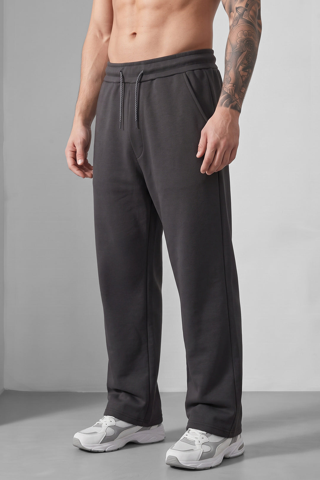 Grey Streetwear Essential Joggers