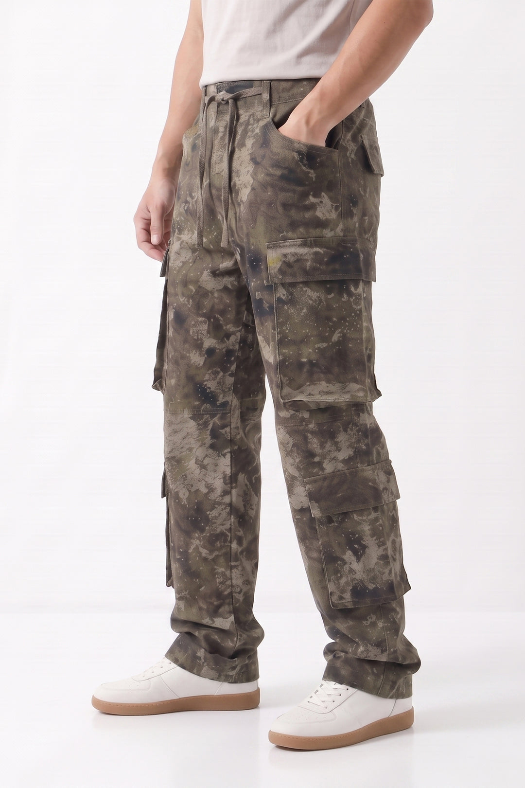 Green 8 Pocket Camouflage Cargo Pant