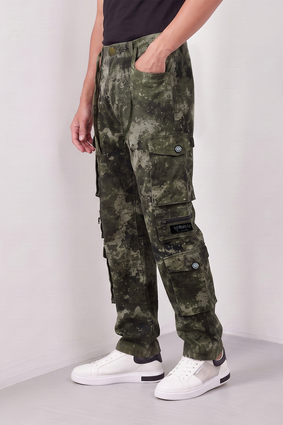 Multi 8 Pocket Military Style Camouflage Cargo Pants for Men