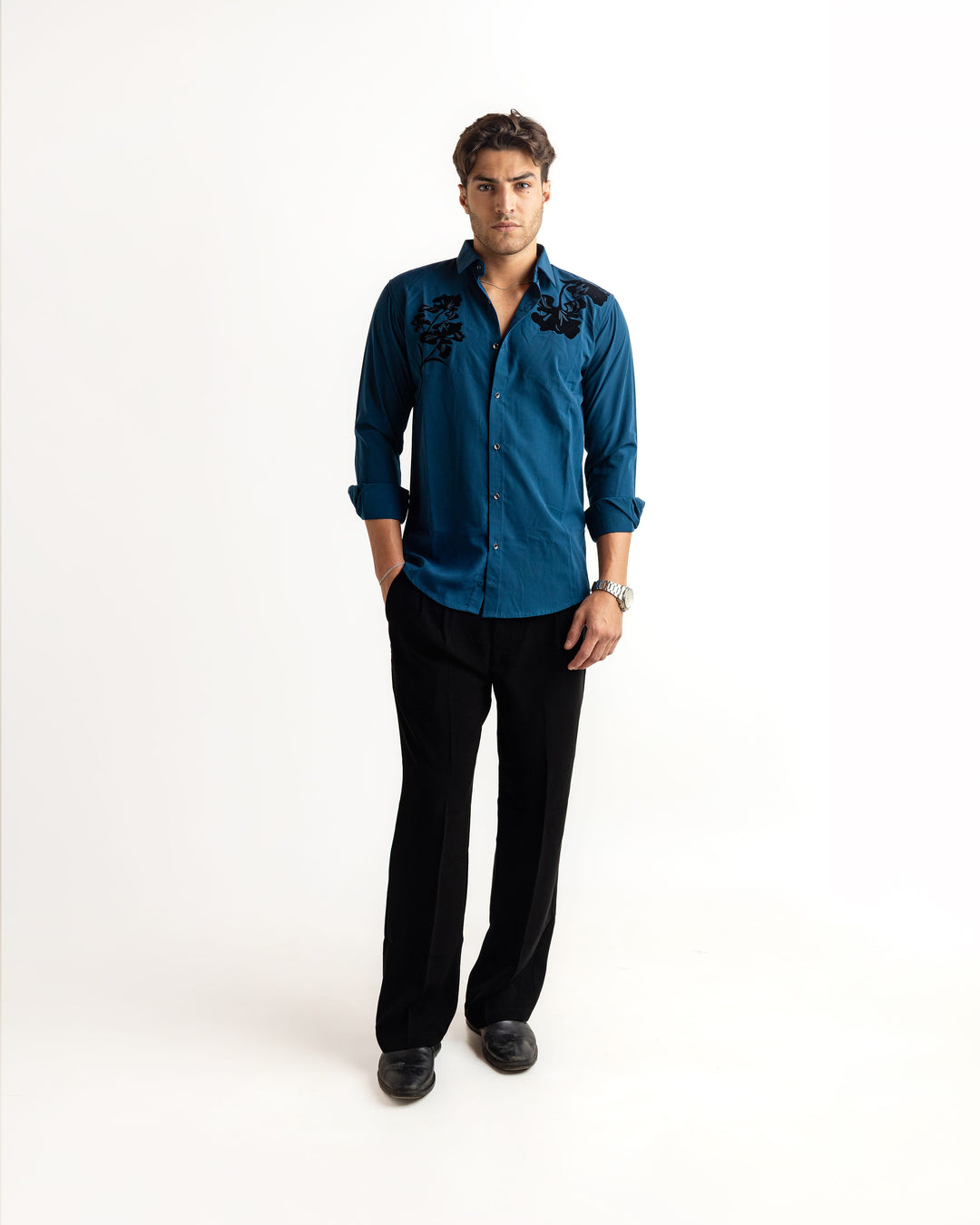 Samurai Silk-Touch Flock Shirt