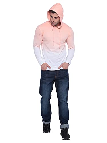 White Tie Dye Full Sleeve Hooded T-Shirt (Kunal Khemu)