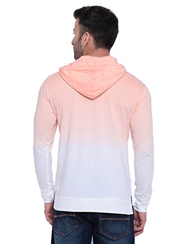 White Tie Dye Full Sleeve Hooded T-Shirt (Kunal Khemu)