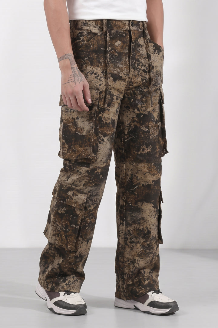 8 Pocket Military Style Camouflage Cargo Pants for Men