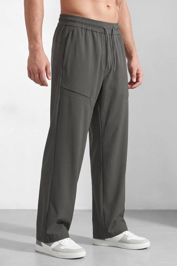 Dark Green Sculpted Fit Contemporary Sweatpants