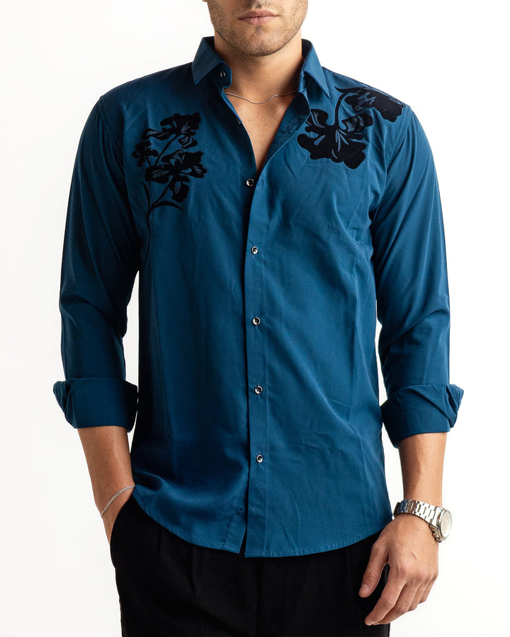 Samurai Silk-Touch Flock Shirt