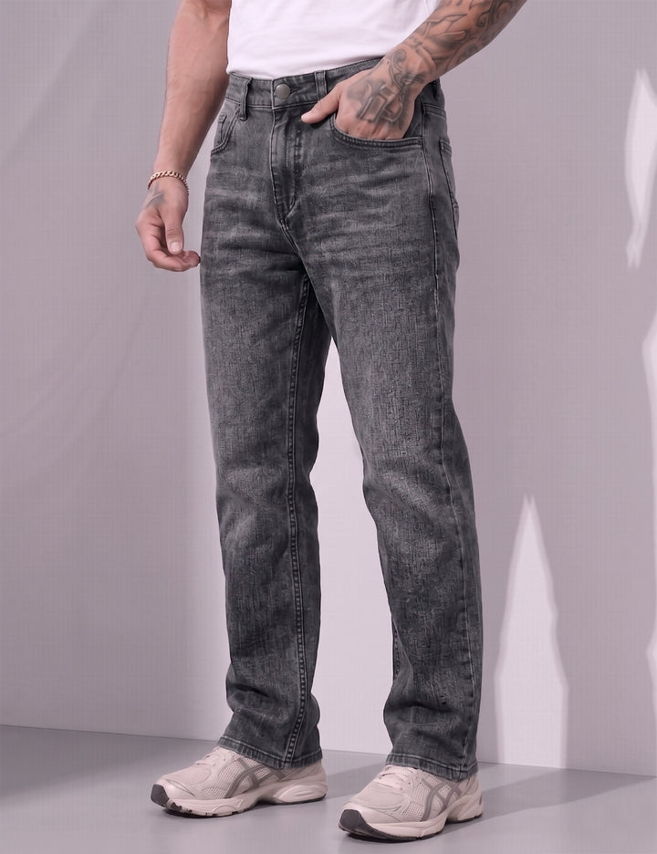 Steel Straight Fit Denim Jeans
