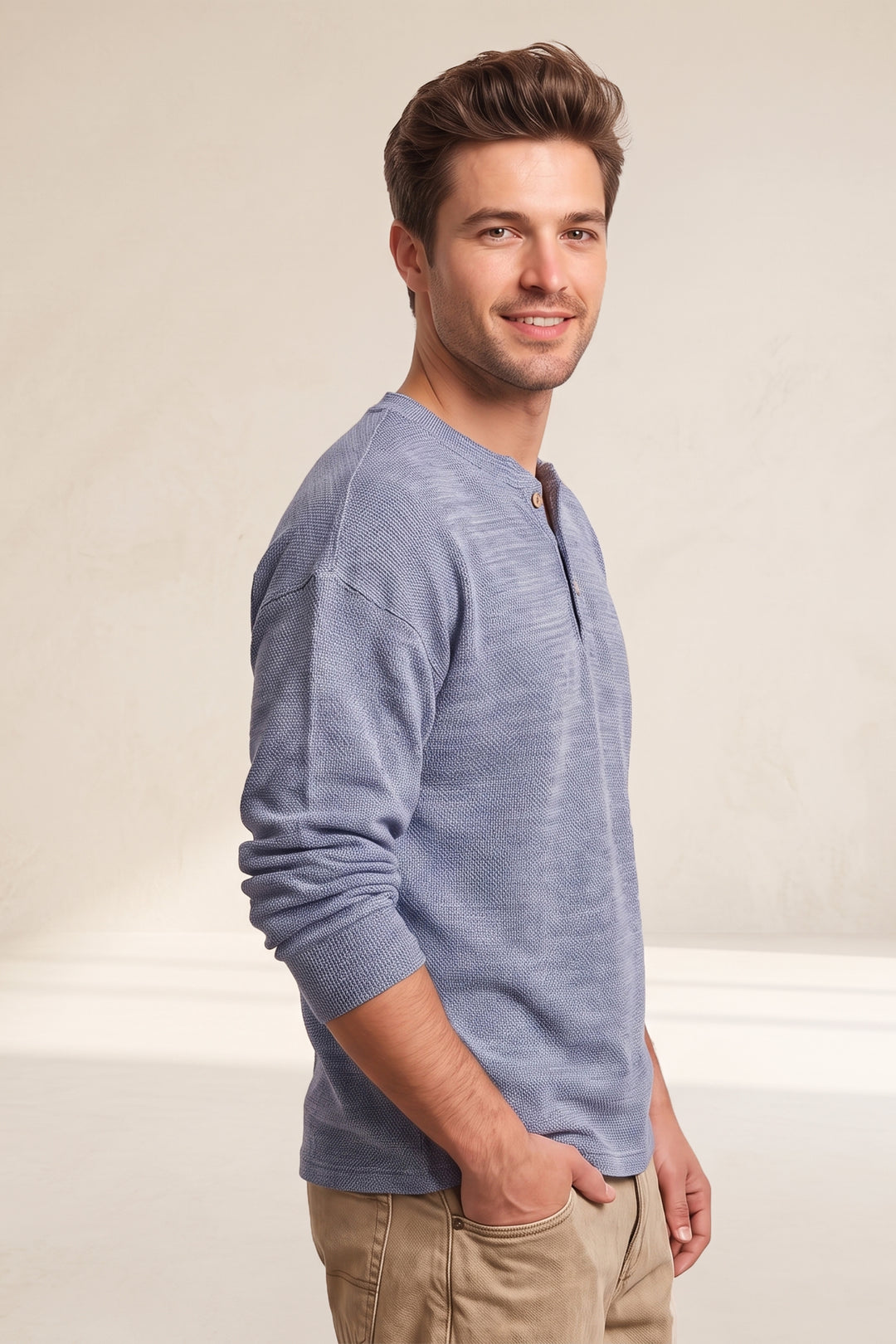 Full Sleeve Henley T-Shirt