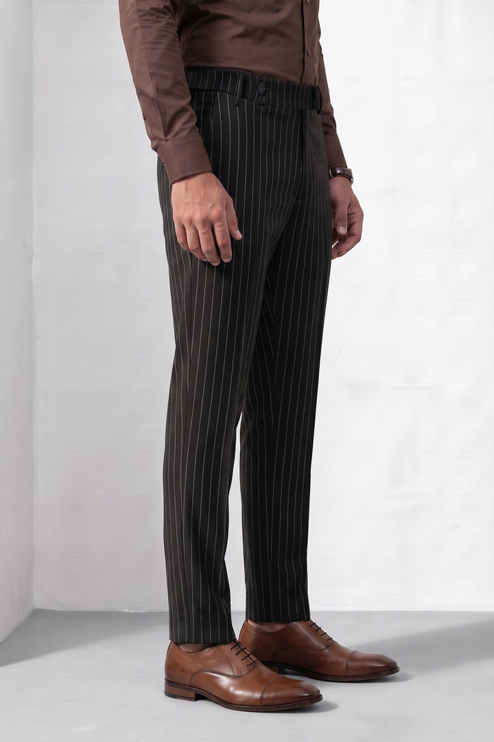 Men Striped Formal Kanso Trousers