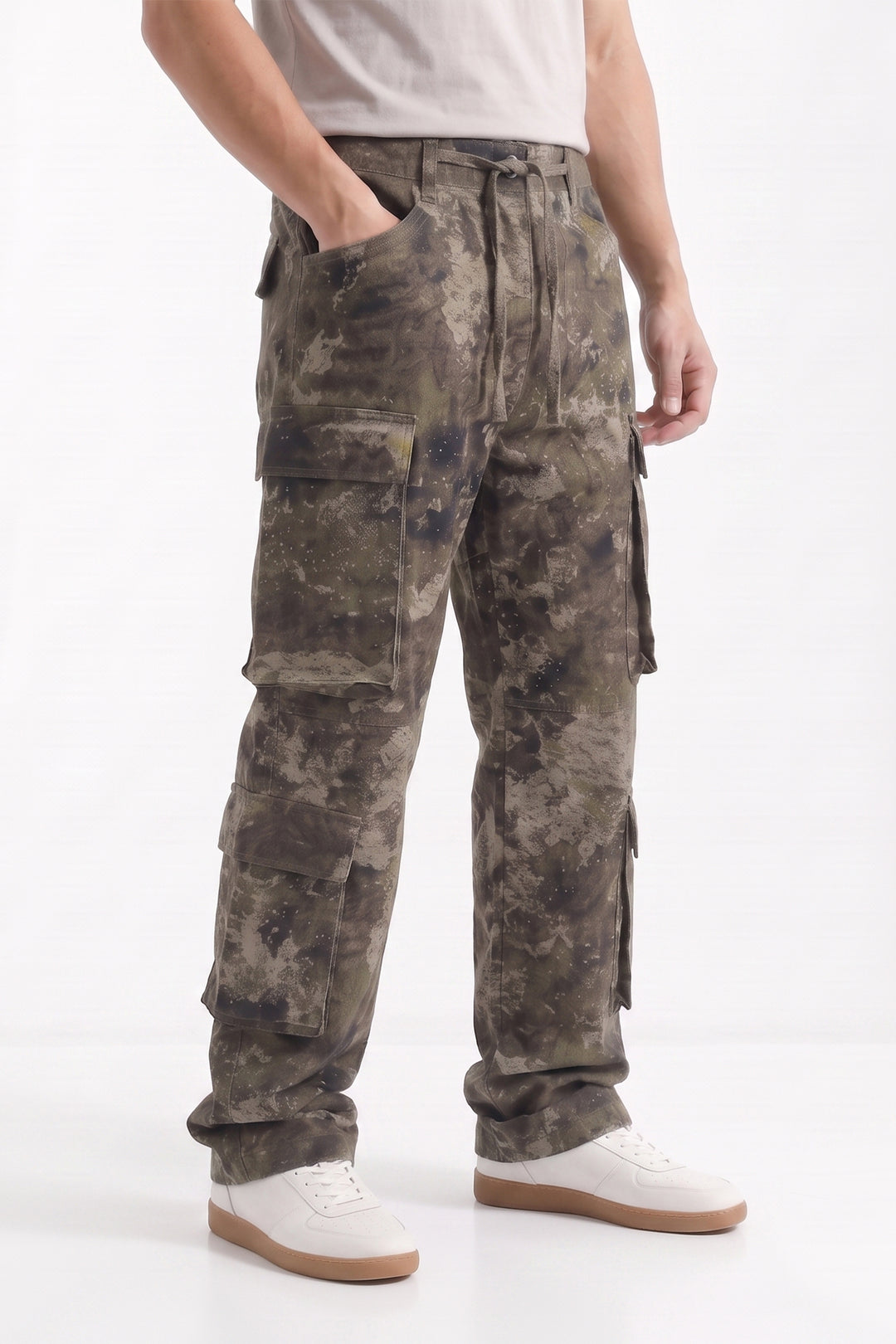 Green 8 Pocket Camouflage Cargo Pant