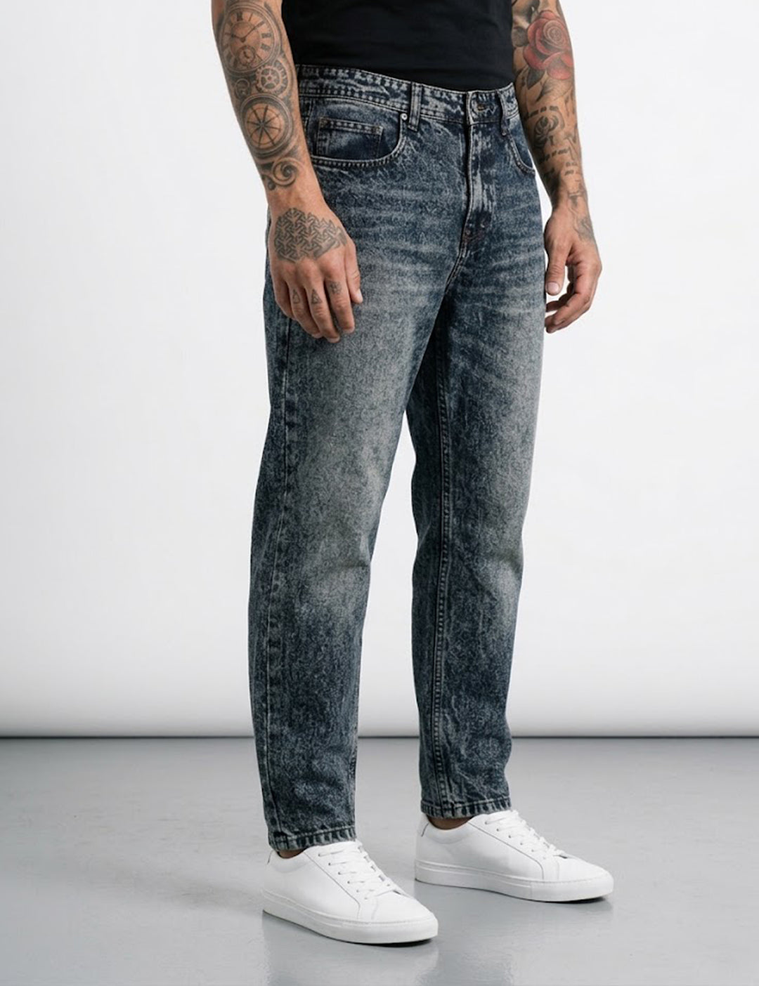 Blue Straight Fit Denim Jeans