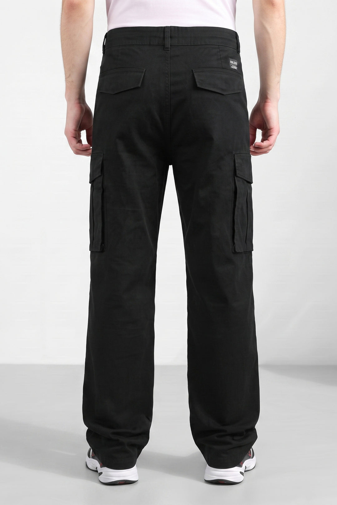 Black Cotton 6 Pocket Cargo Pant