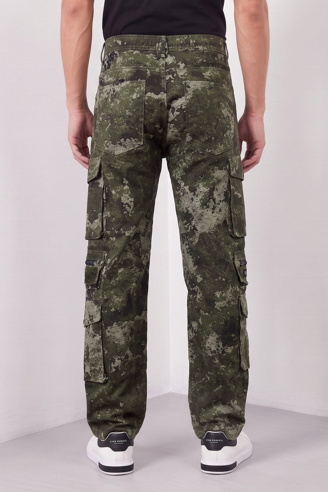 Multi 8 Pocket Military Style Camouflage Cargo Pants for Men