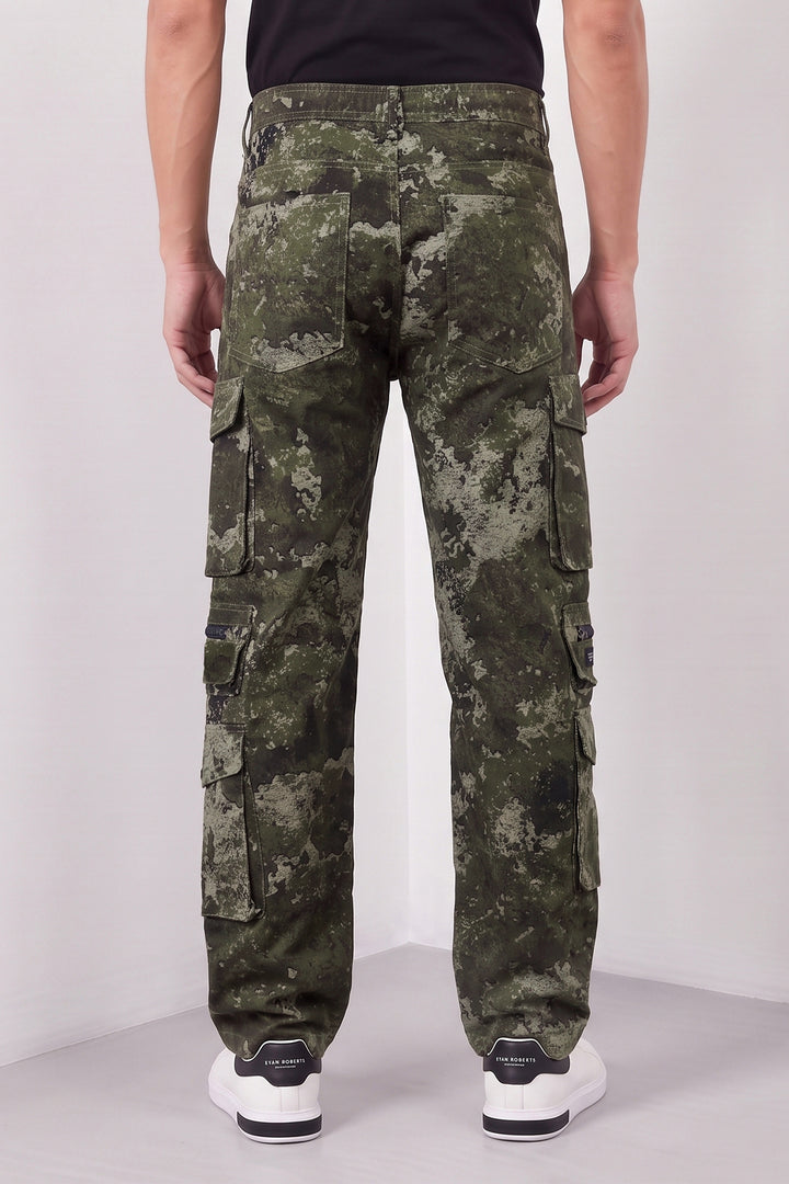 Multi 8 Pocket Military Style Camouflage Cargo Pants for Men