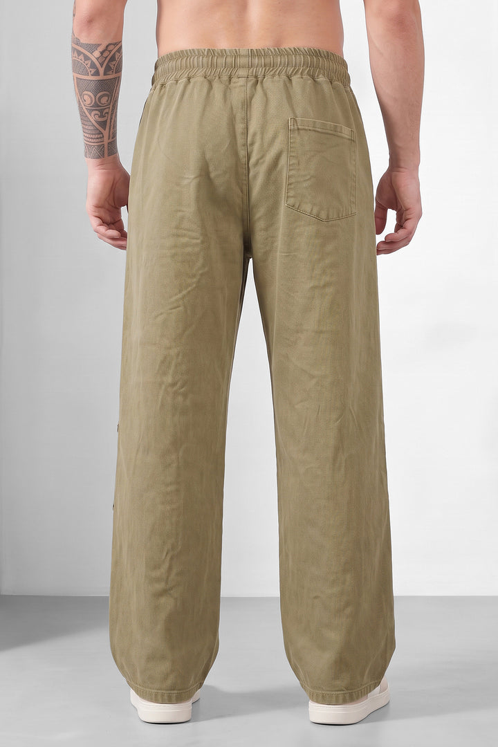 Light Green Modern Utility Acid Wash Sweatpants