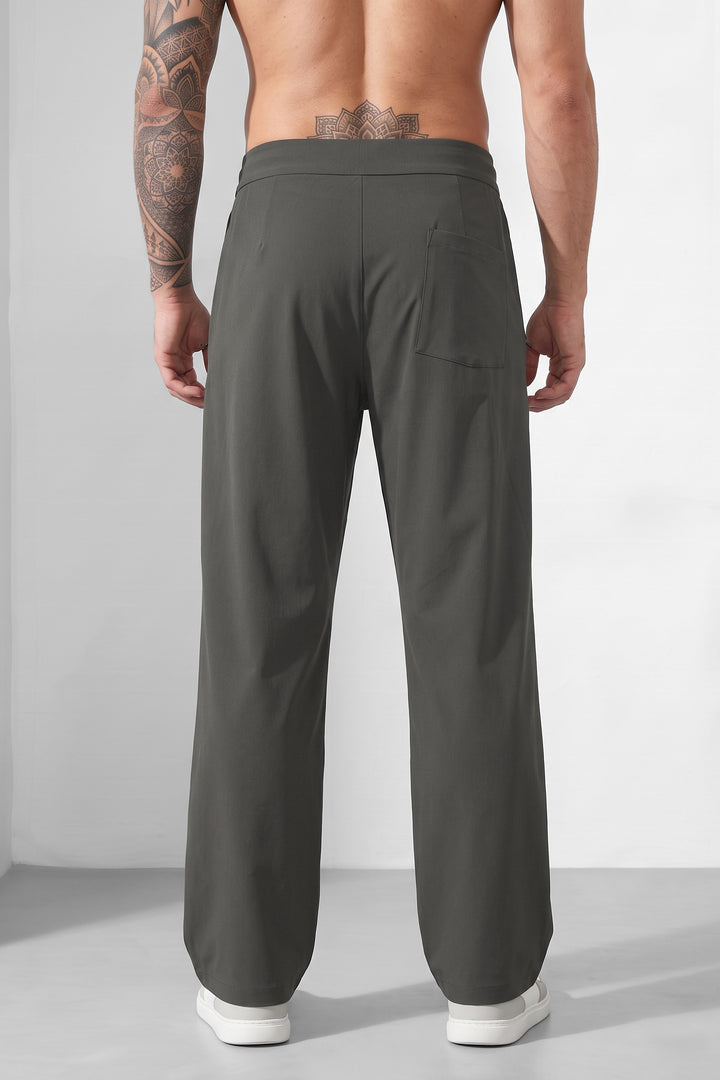 Dark Green Sculpted Fit Contemporary Sweatpants