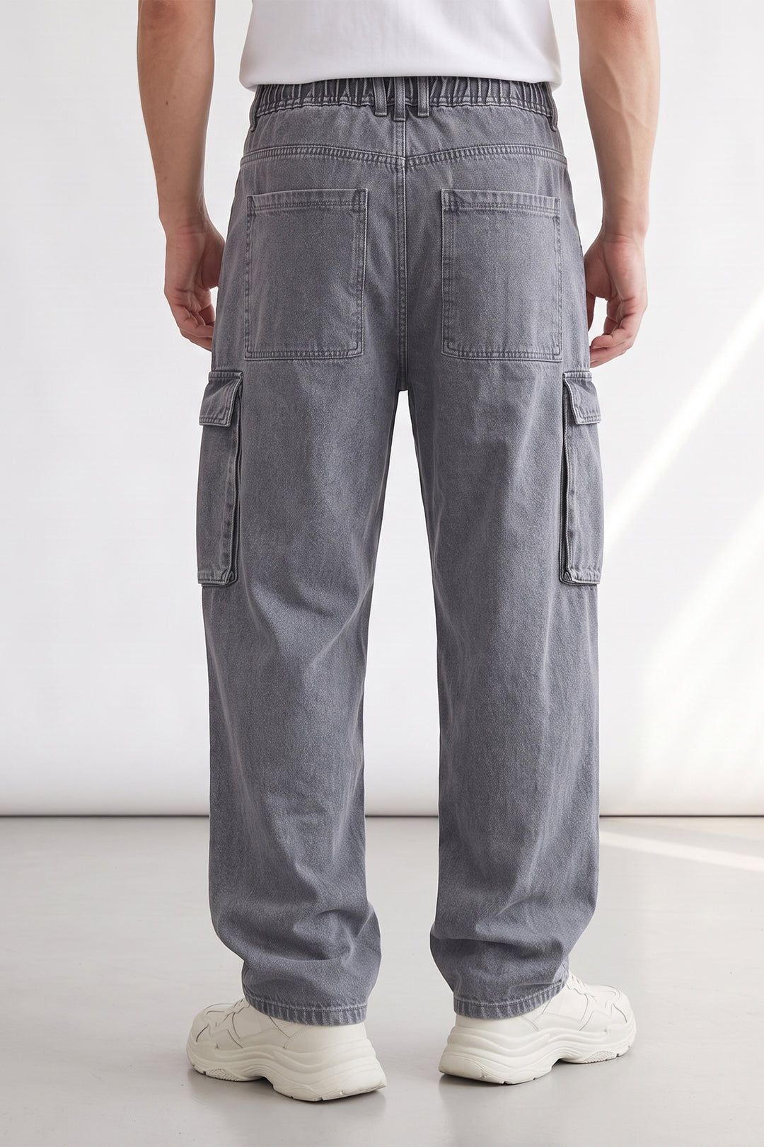 Blue Utility 6 Pocket Cargo Pants
