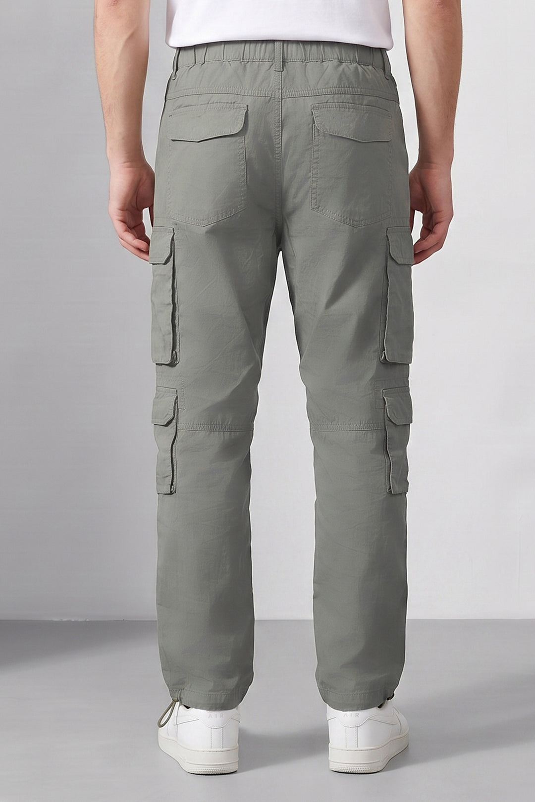 Light Green Multi Mens 8 Pocket Cargo Pants
