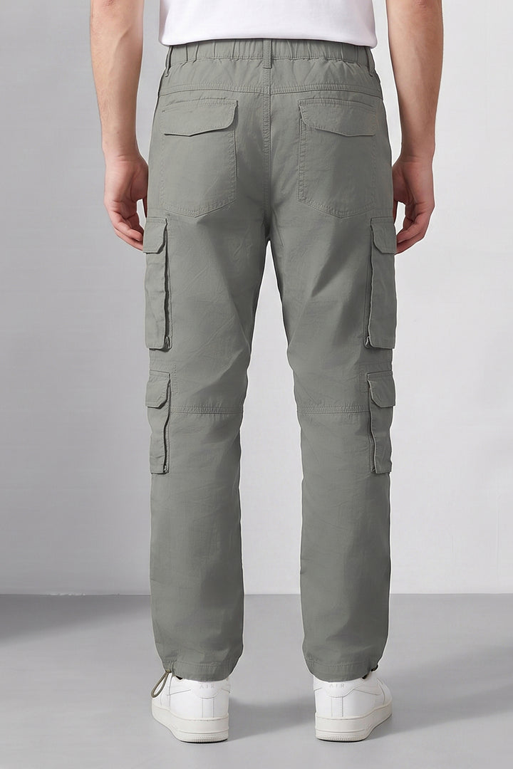 Light Green Multi Mens 8 Pocket Cargo Pants