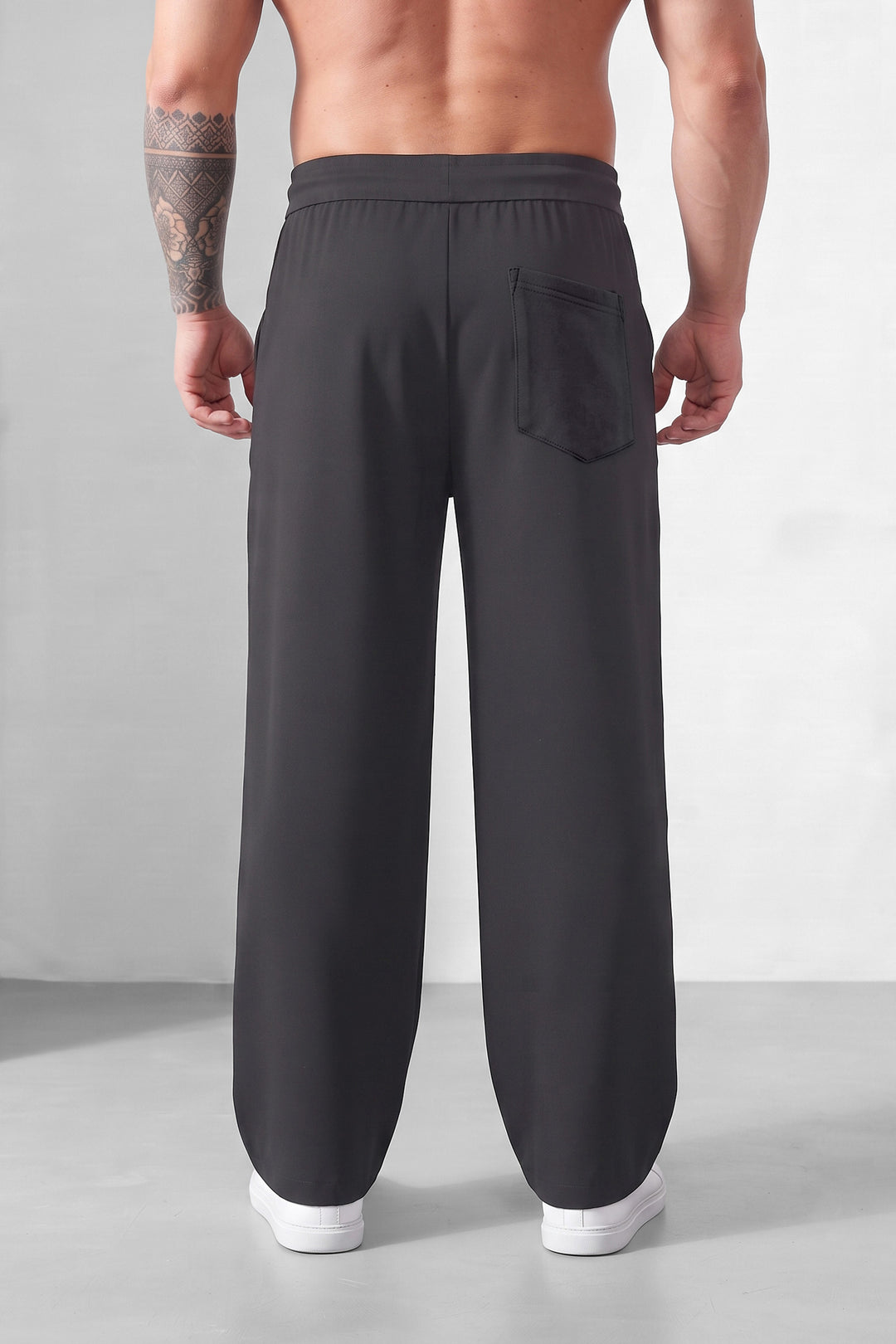 Black Men Minimalist Street Style Track Pants