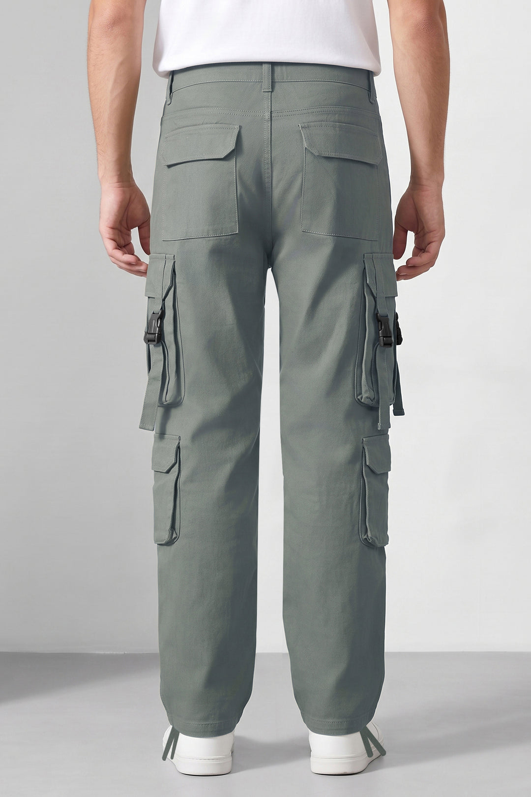 Pista Green Multi Mens 8 Pocket Cargo Pants