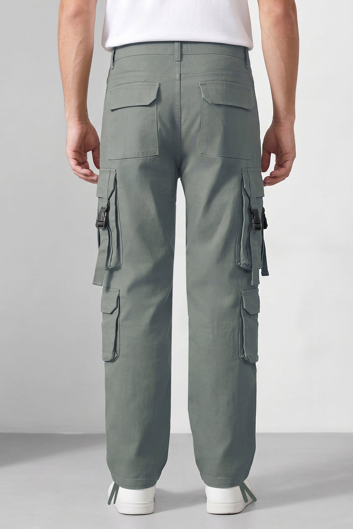 Pista Green Multi Mens 8 Pocket Cargo Pants