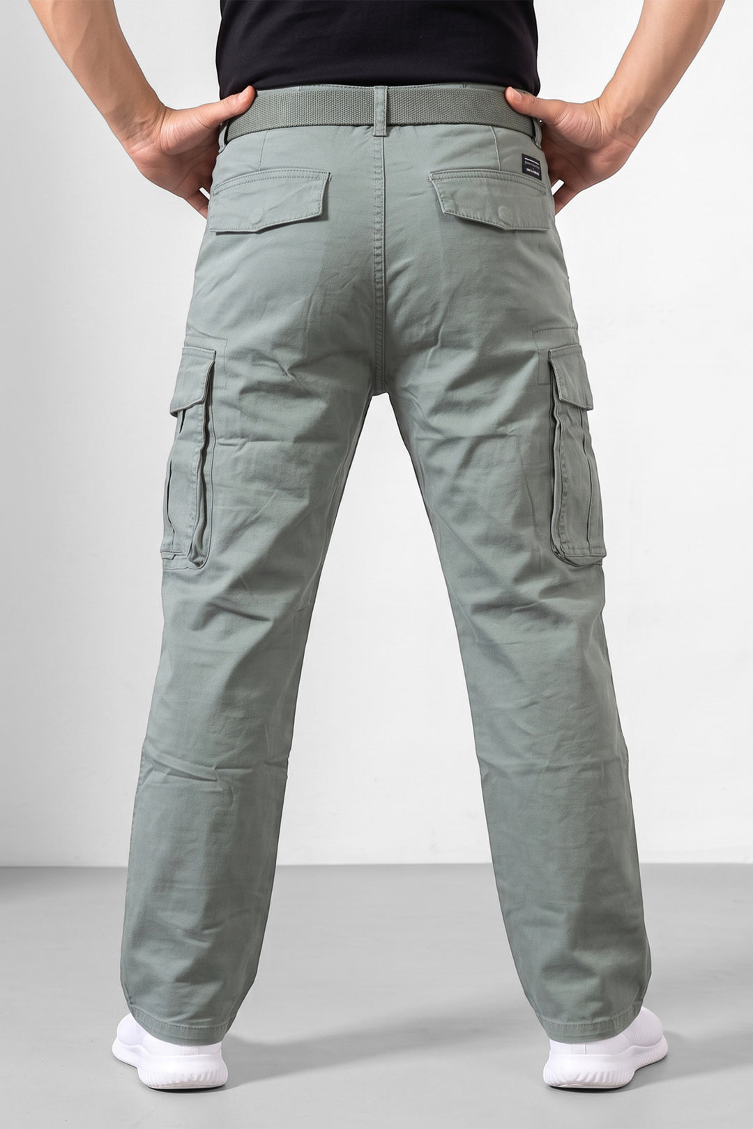 Teal Cotton 6 Pocket Cargo Pant
