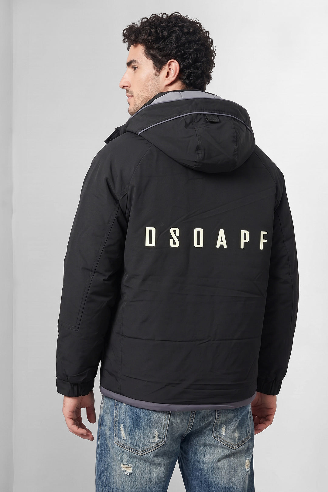 Black Hooded Heavy Winter Jacket