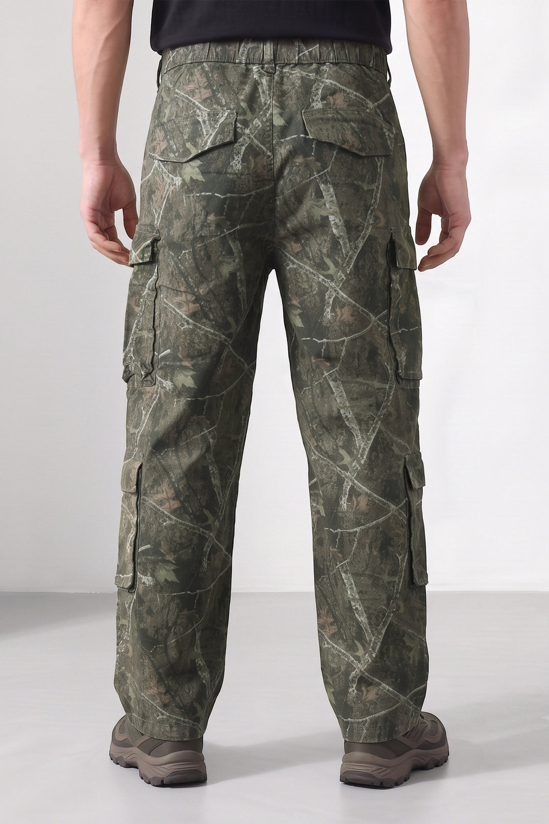 Multi 8 Pocket Military Style Camouflage Cargo Pants for Men