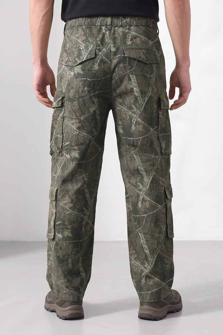 Multi 8 Pocket Military Style Camouflage Cargo Pants for Men