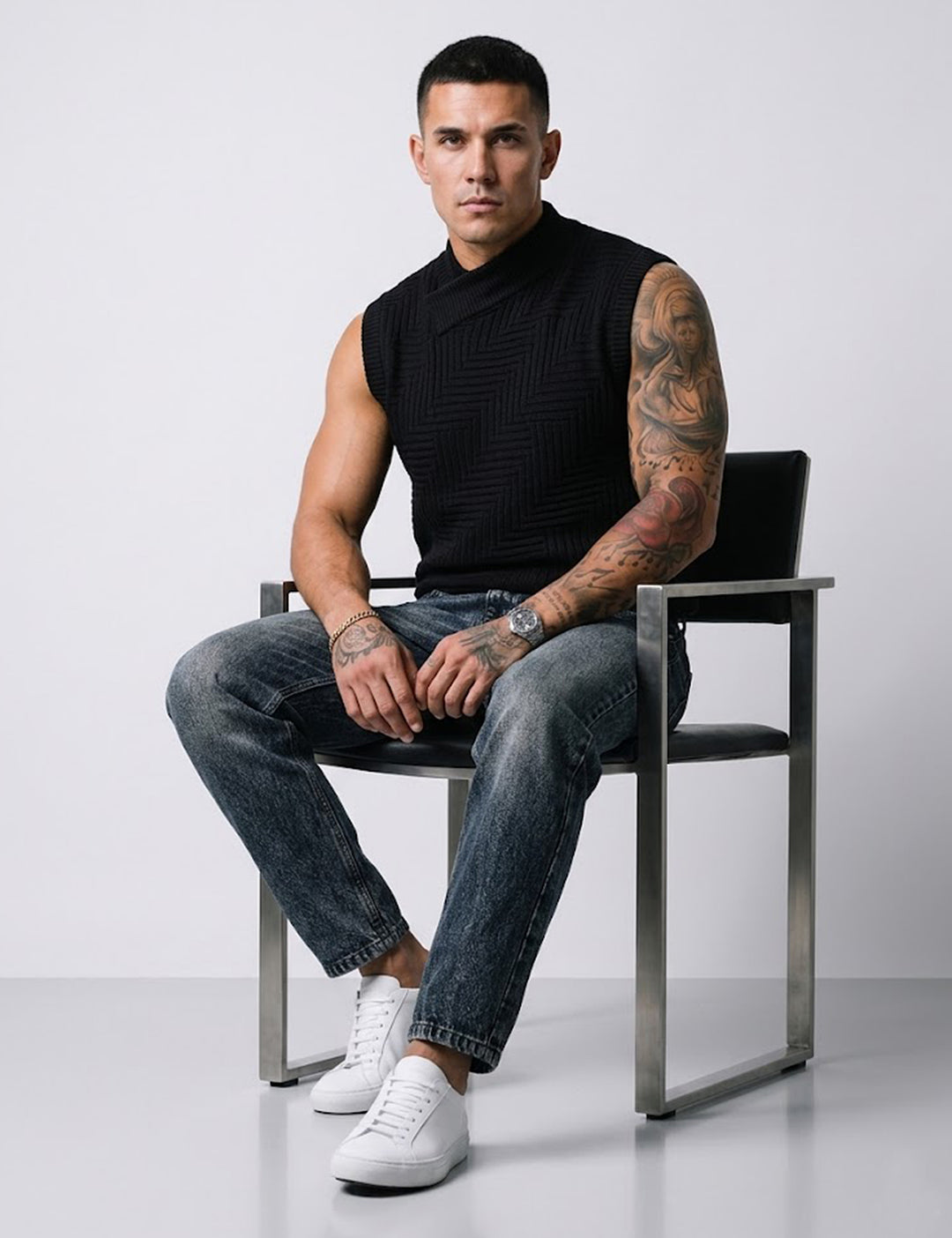 Blue Straight Fit Denim Jeans