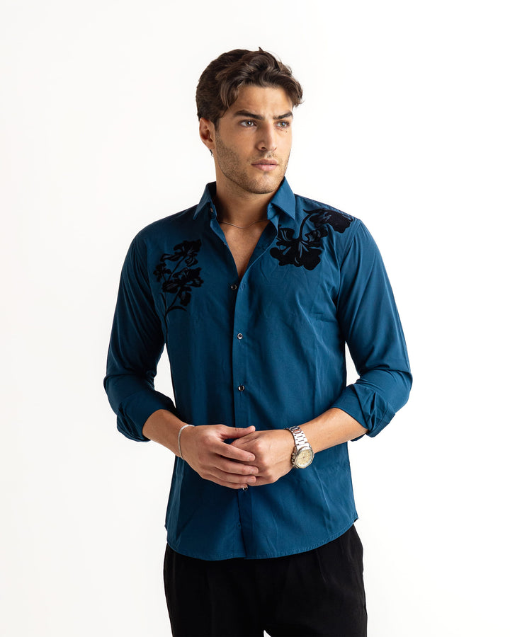 Samurai Silk-Touch Flock Shirt