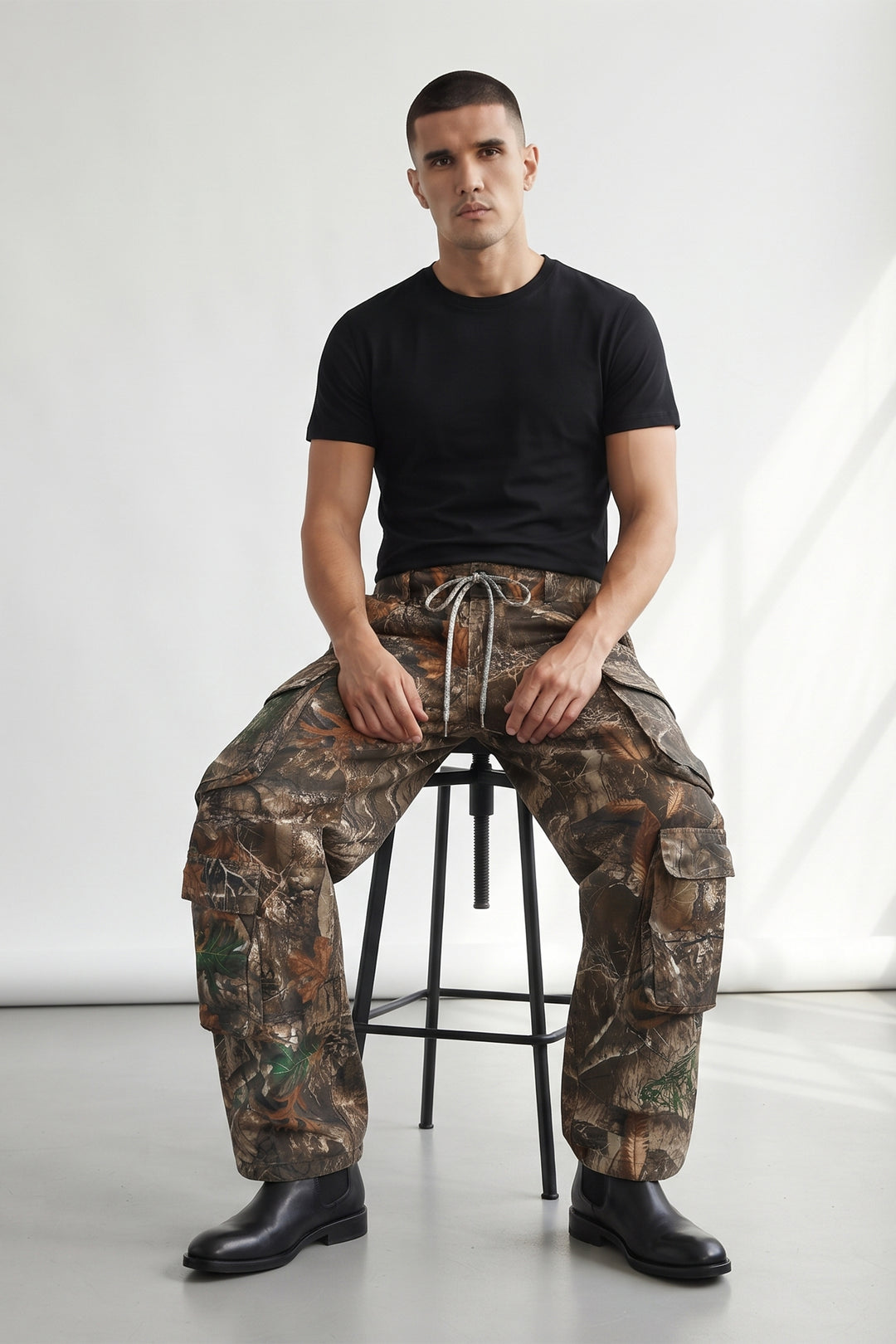 Multi Color Camouflage 8 Pocket Cargo Pants