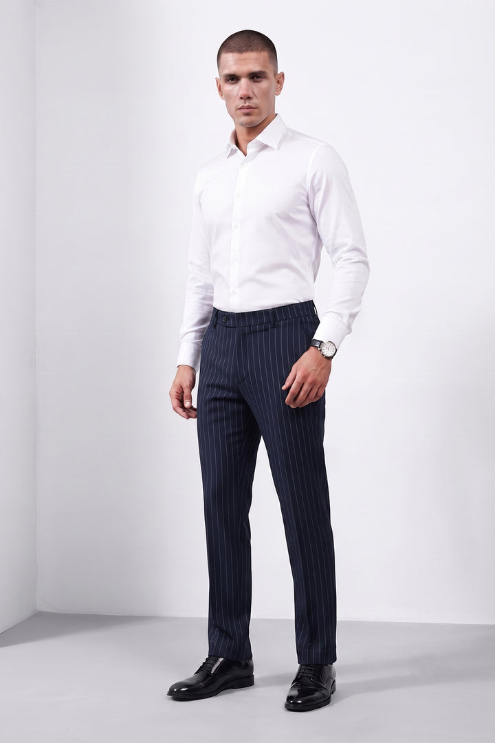 Men Striped Formal Kanso Trousers