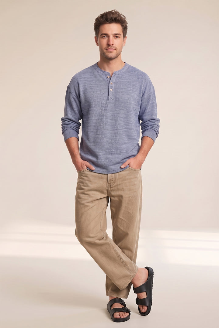Full Sleeve Henley T-Shirt