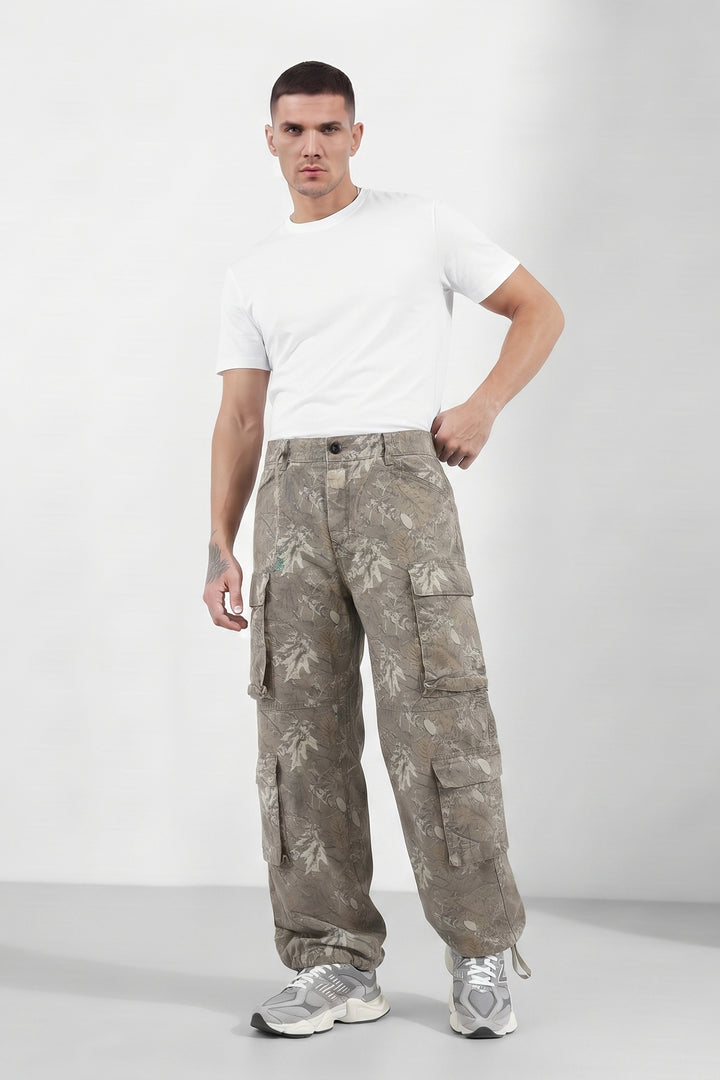 8 Pocket Military Style Camouflage Cargo Pants for Men