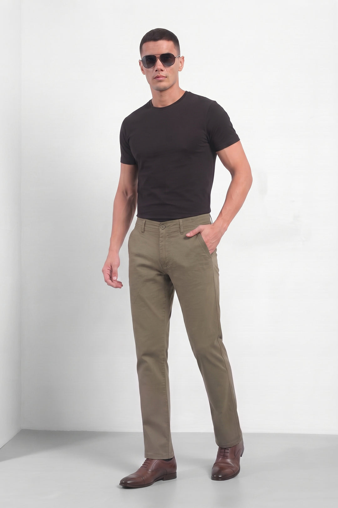 REGULAR FIT PLAIN TROUSER