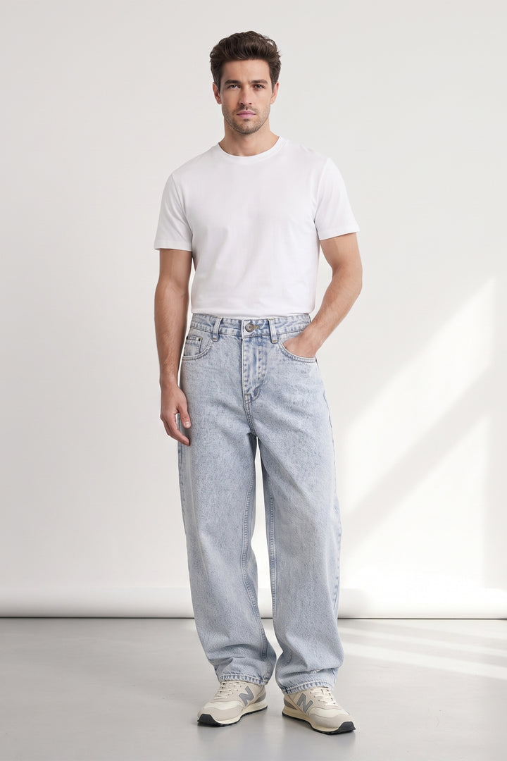 Light Blue Utility 6 Pocket Cargo Pants