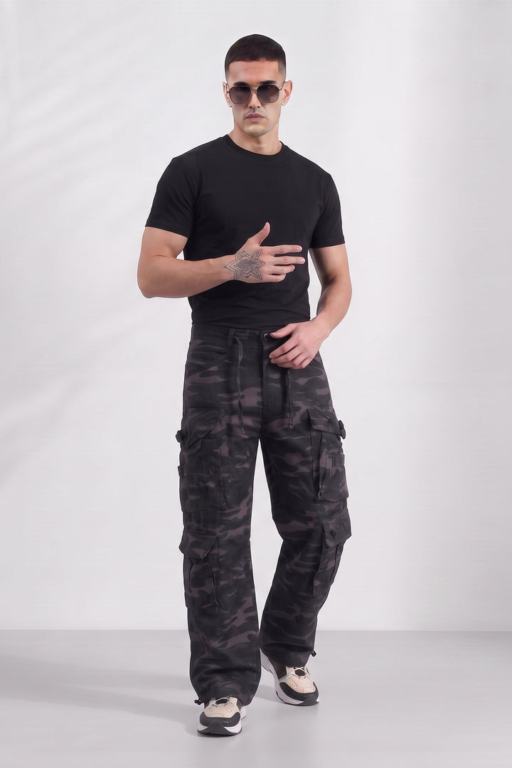 8 Pocket Military Style Camouflage Cargo Pants for Men