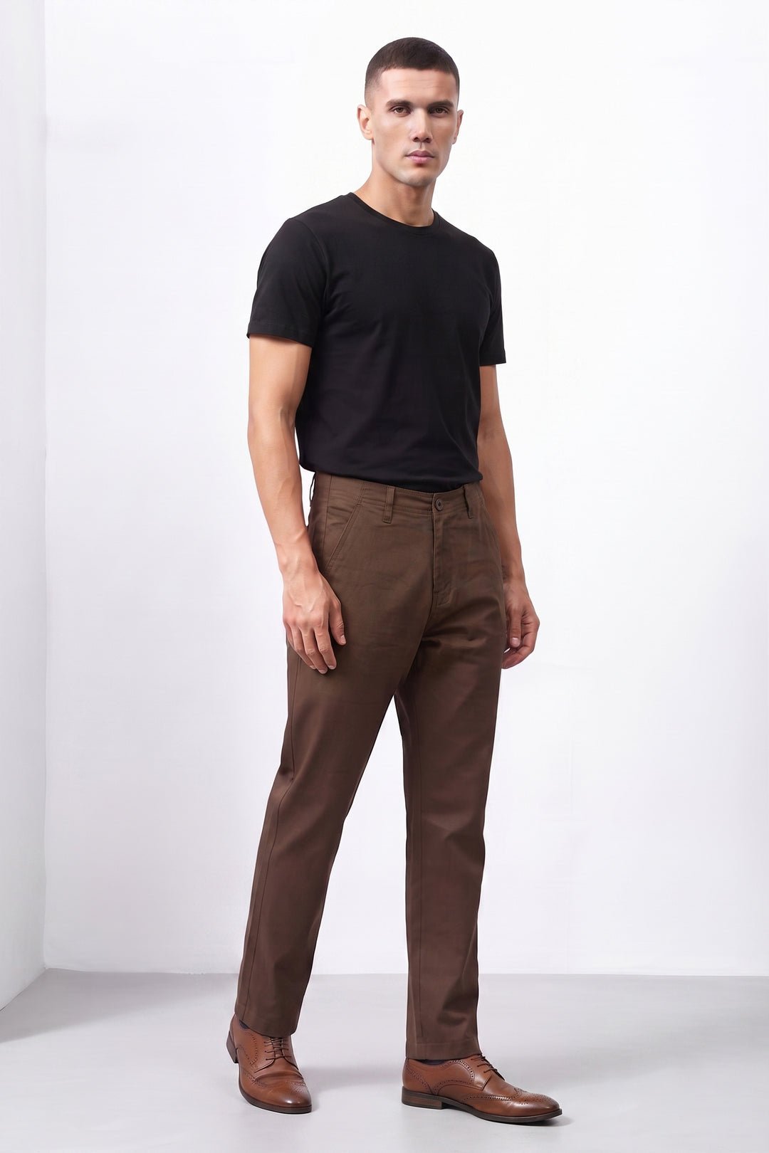 REGULAR FIT PLAIN TROUSER