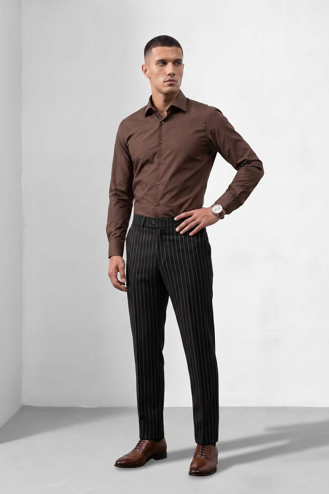 Men Striped Formal Kanso Trousers