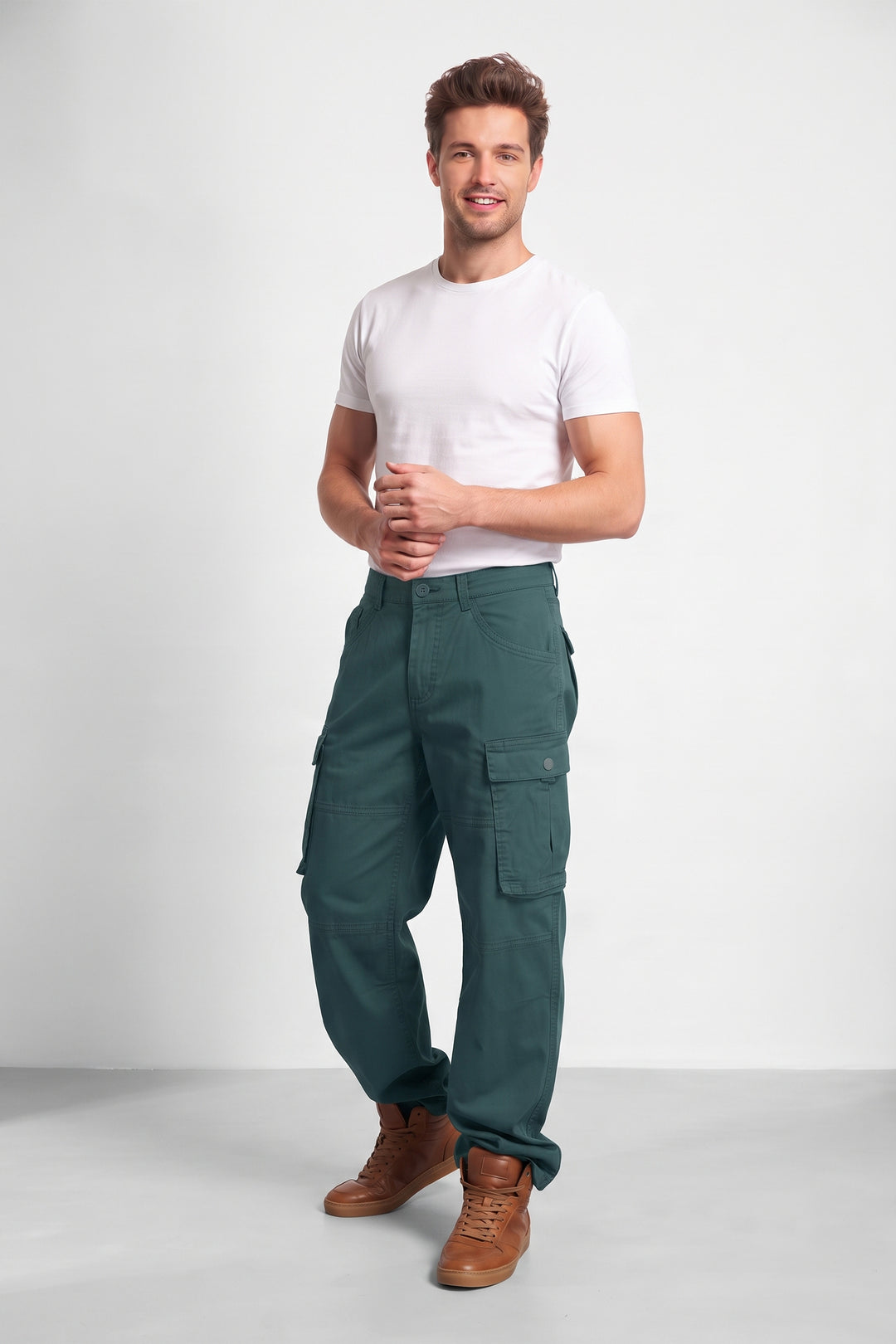 Olive Mens 6 Pocket Cargo Pants