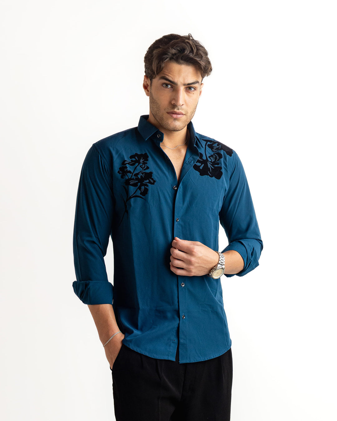 Samurai Silk-Touch Flock Shirt