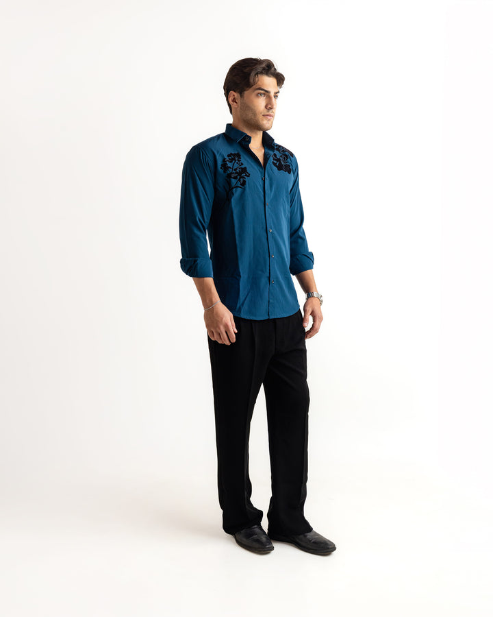Samurai Silk-Touch Flock Shirt