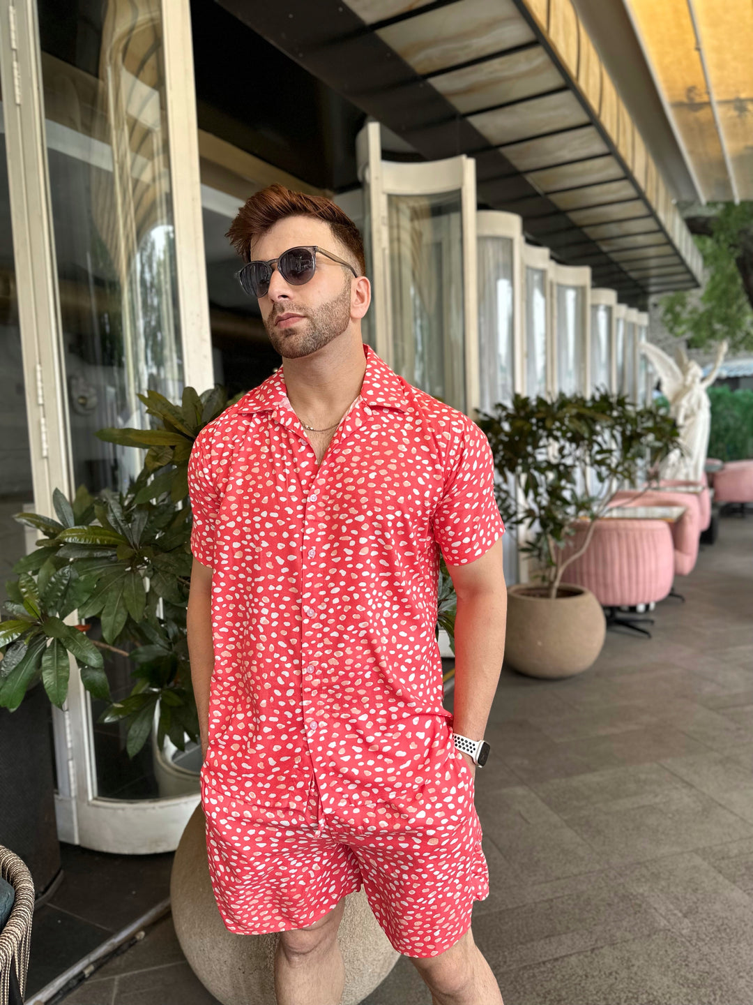 Pink Dot Rayon Co-Ords