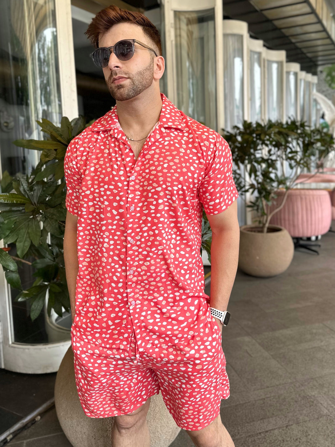 Pink Dot Rayon Co-Ords