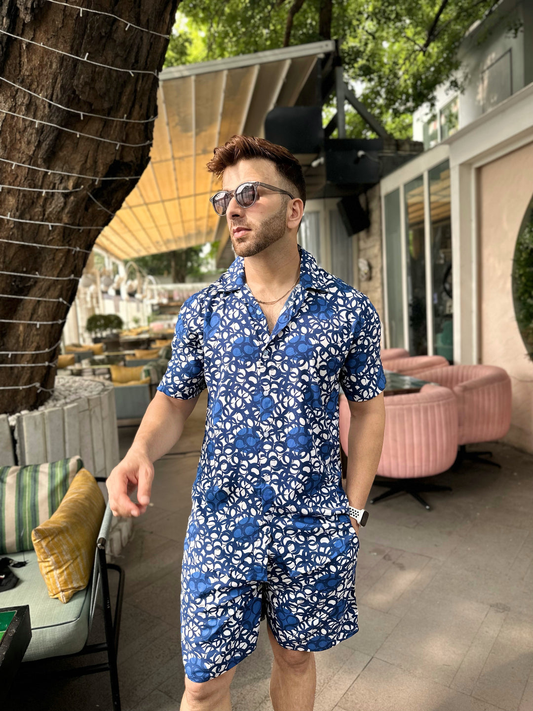 Blue Rayon Co-Ord Set