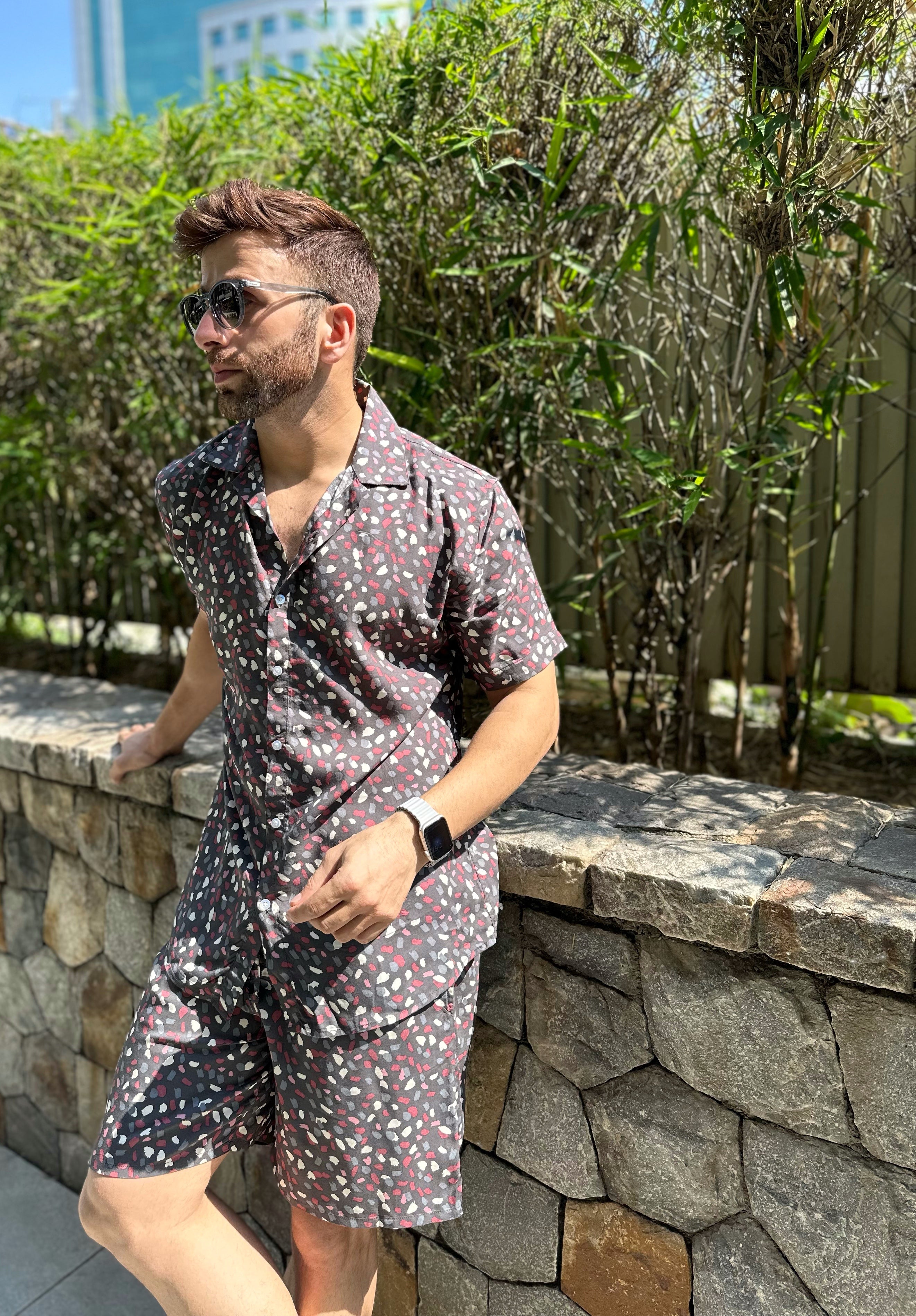 Black Printed Co-Ord Set