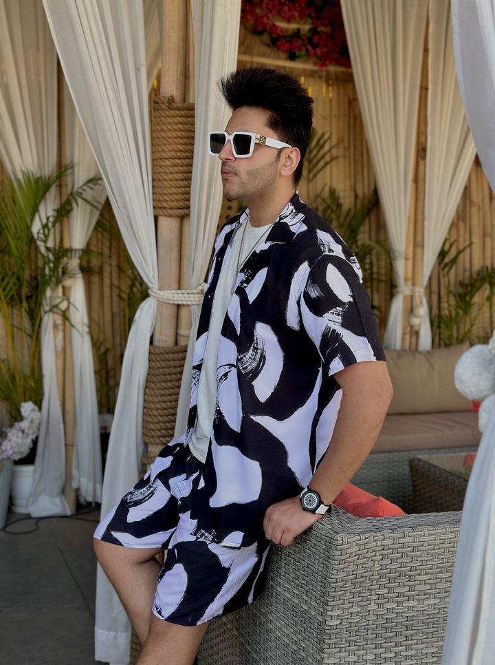 CRAFT BLACK RAYON PRINTED CO-ORDS